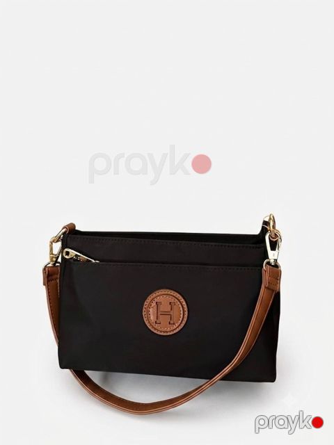 Çiyin çantası No brand, Qara, Plaşlıq parça, 25 sm — Bakı