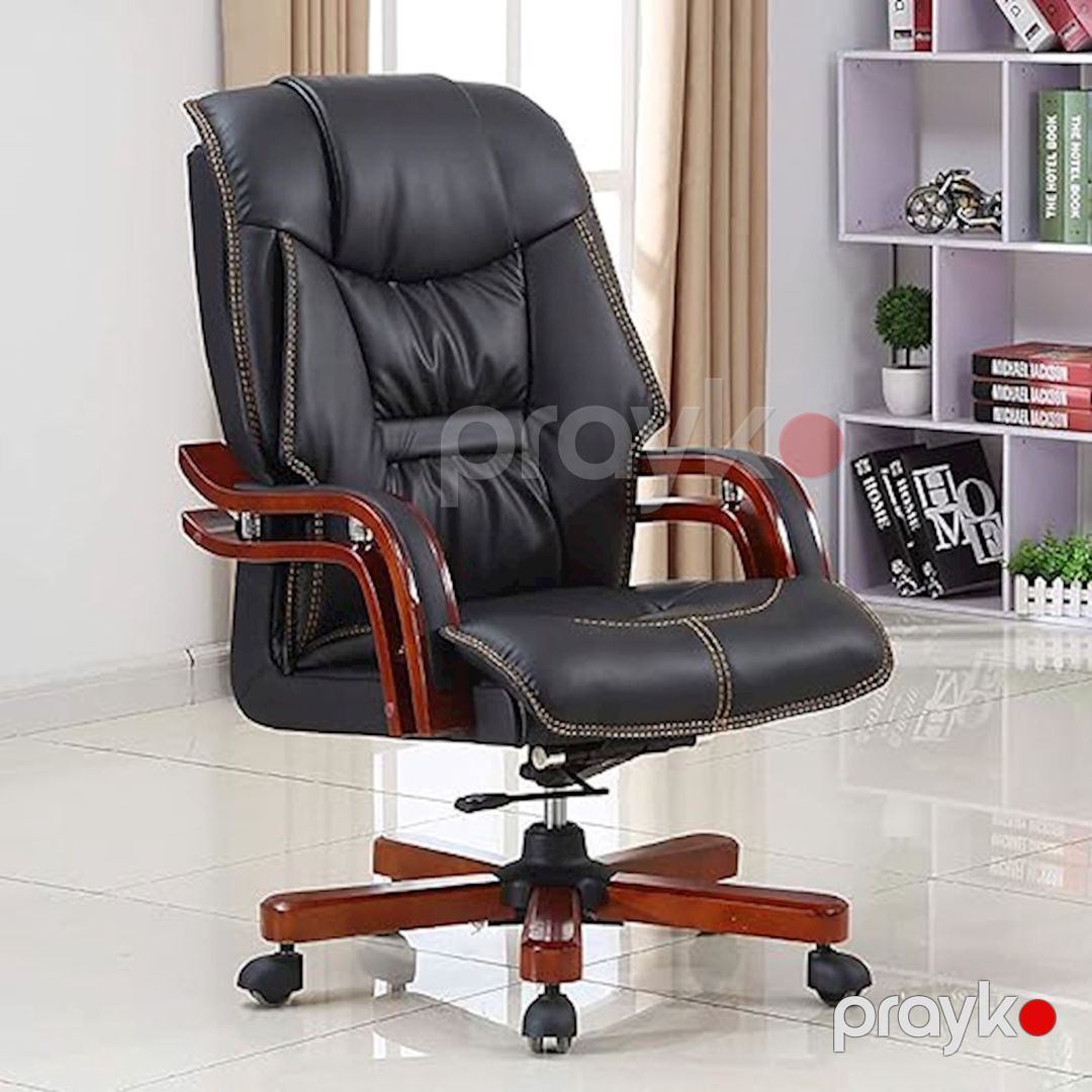 Ofis üçün kreslo B101, dəmir/dəri, qara, 130x65 sm — Mallar, Bakı (2)
