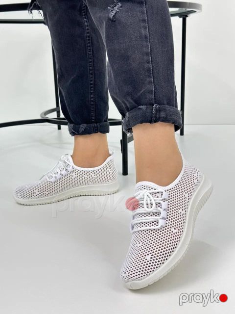 Qadınlar üçün slipon w-150-2, ağ, parça, ölçü 39 1.3 — Bakı