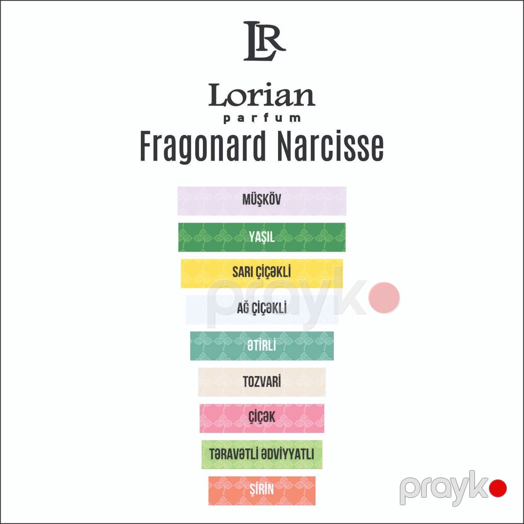 Ətir məhsulları Narcisse France xanımlar və kişilər üçün parfüm suyu 15 ml - Lorian-087-15 — Mallar, Bakı (2)