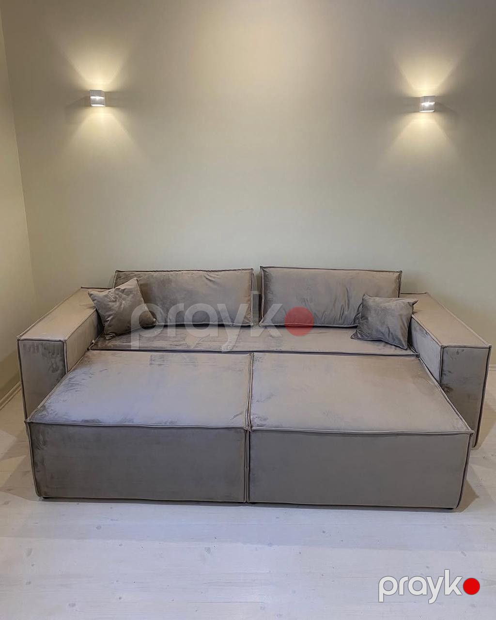 Divan York, parça, açıq boz, 240x100 sm — Divanlər, Bakı (3)