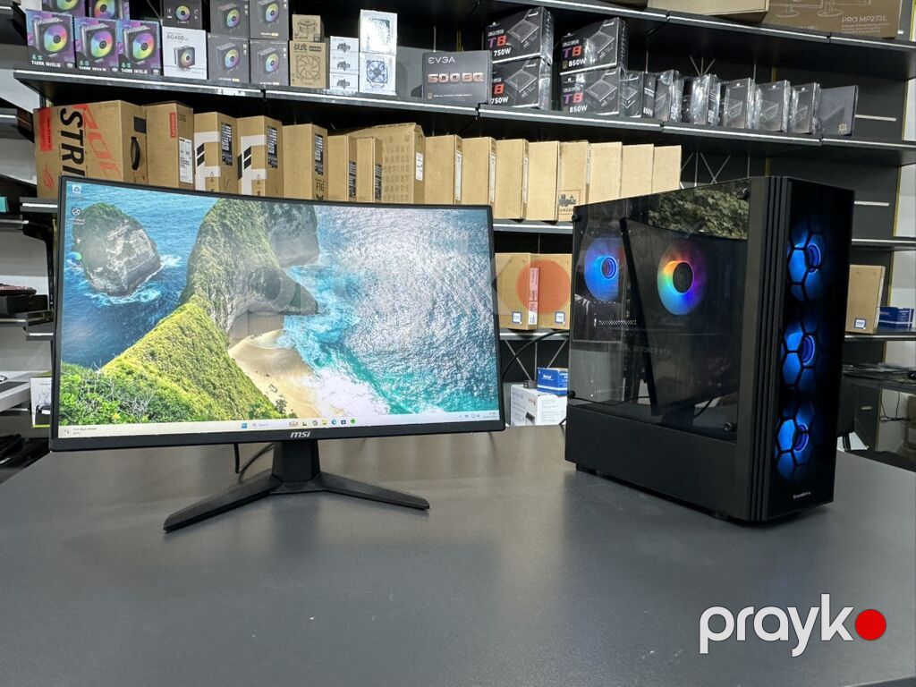 Cpu: Intel core i5-14400f GFX: Nvidia GeForce RTX 5060Ti 16gb RAM — Masaüstü kompüterlər, Bakı (2)