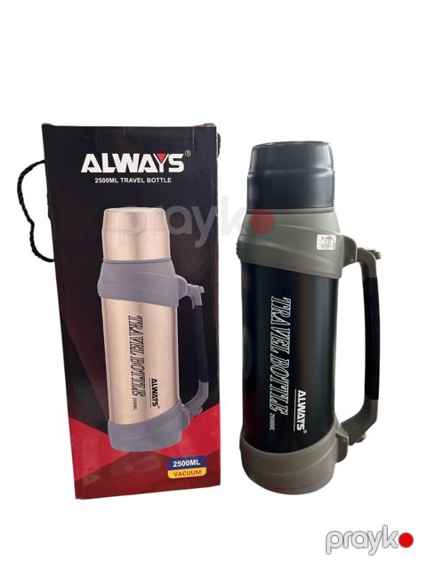 Termos Always Travel, qara, paslanmayan polad, 2500 ml — Bakı