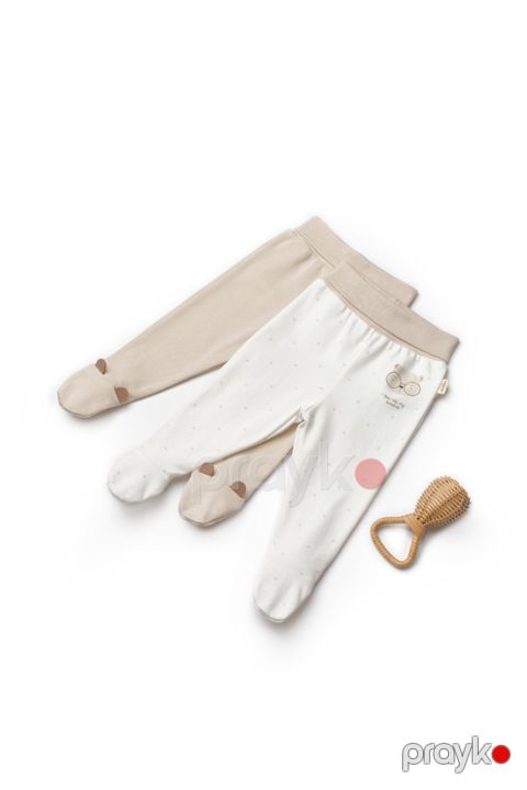 Qızlar üçün 2 ədədli tam kombinezon BabyCosy CSY8104, rəngbərəng, pambıq, ölçü 6-9 ay — Bakı