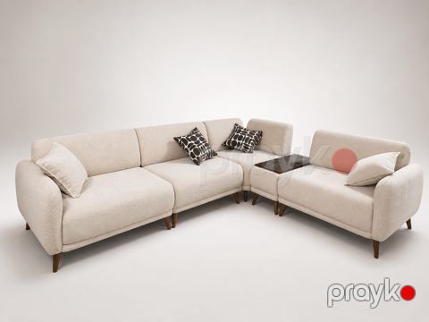 Künclü divan, tekstil, bej, 230x330 sm — Bakı