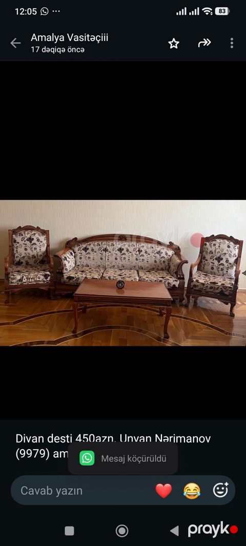 Divan desti 450azn. Unvan Nərimanov (9979) aml — Bakı