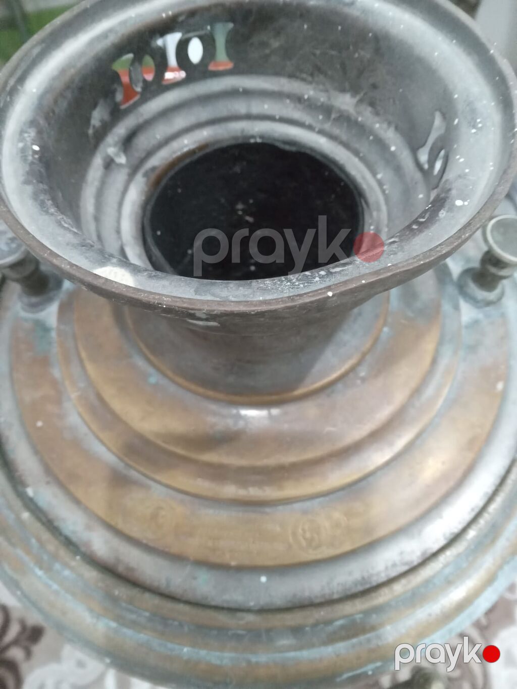 Məhsul: Köhnə tip kömür işləyən samovar Təsvir: - Material: Latun — Samovarlar, Bakı (5)