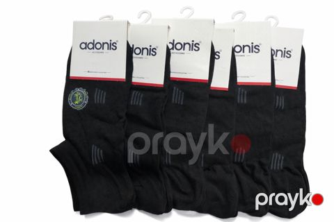 Qısa corab dəsti Adonis, bambuk/laykra/elastan, qara, olçü 40-44, 6 əd — Bakı