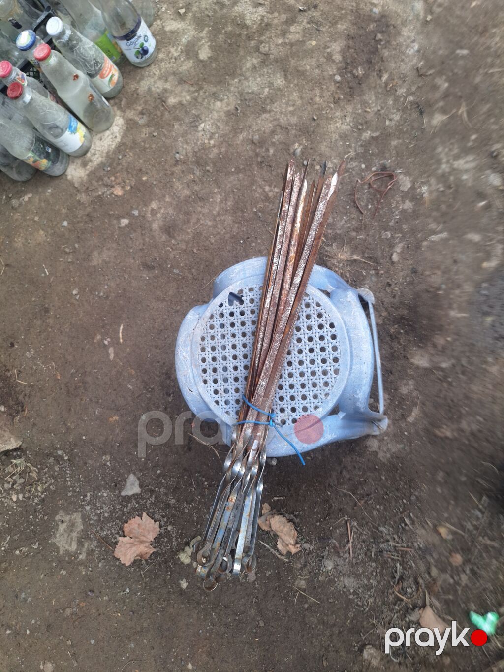 Manqal üçün şiş dəsti - Material: metal (paslanmayan polad uclu — Mangal və aksesuarları, Gəncə (4)