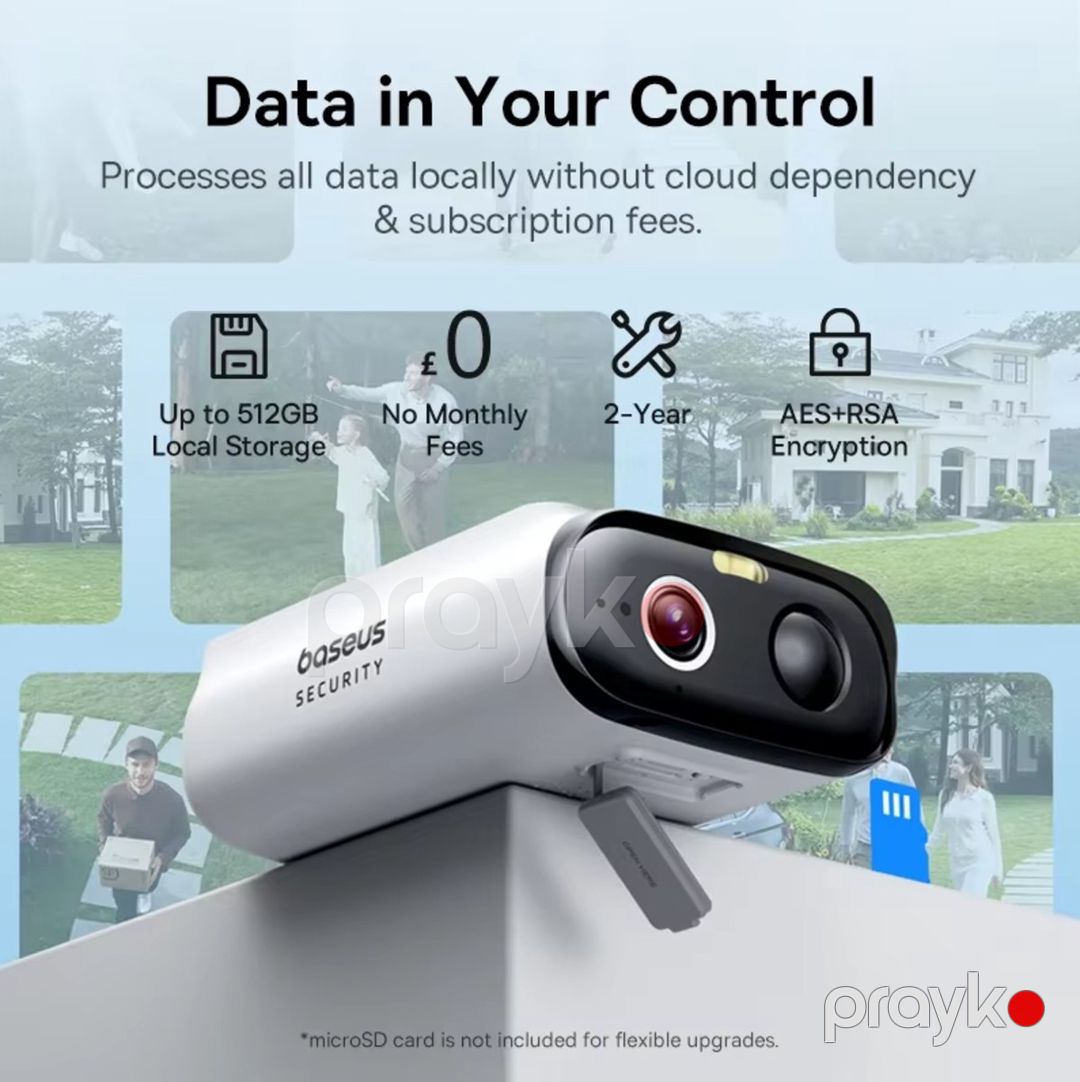 Müşahidə kamerası Baseus Security Camera 2K Günəş enerjisi ilə — Ağıllı ev və təhlükəsizlik, Bakı (5)