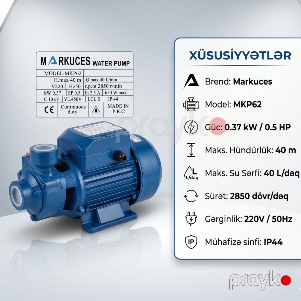 Su nasosu Markuces MKP62 — Mallar, Bakı (3)