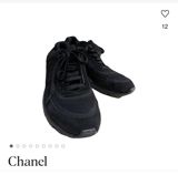 Chanel qadın krossovkası – tam qara rəng - Model: Chanel sneakers — İdman ayaqqabıları