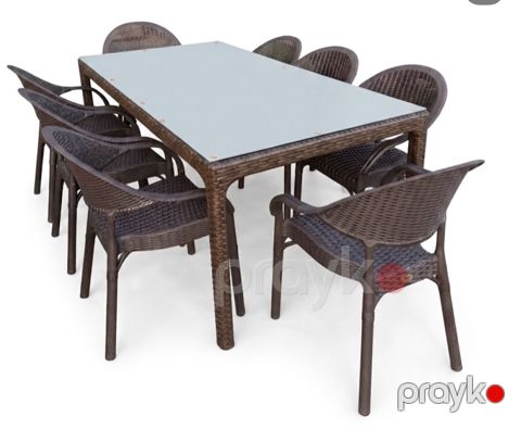 Bağ üçün mebel dəsti Capissi Bambu Pro, dəmir/metal/plastik, 6 yerli — Bakı