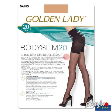 Kolqotqa Golden Lady Bodyslim, 20 den, ölçü 4(L), Daino, mis çalarlı qaralma — Bakı