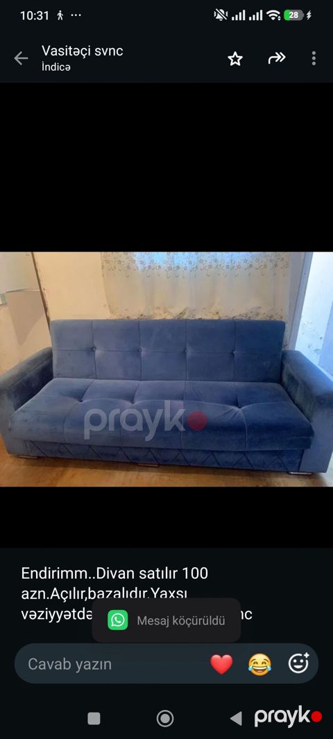 Endirimm. Divan satılır 100 azn.Açılır,bazalıdır.Yaxşı — Bakı