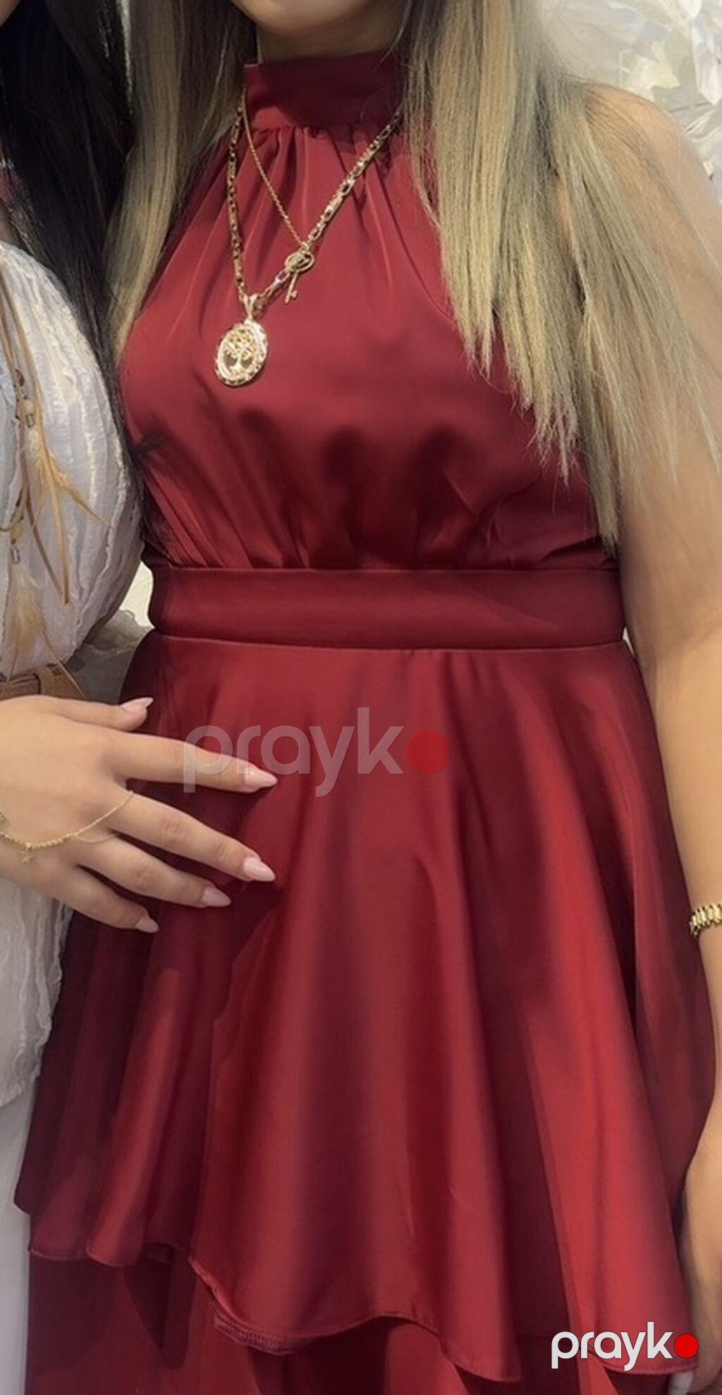 Bordo rəngdə uzun ziyafət/gecə geyimi 150 AZN alınıb.Sadəcə 1 dəfə — Axşam paltarları, Xırdalan (3)