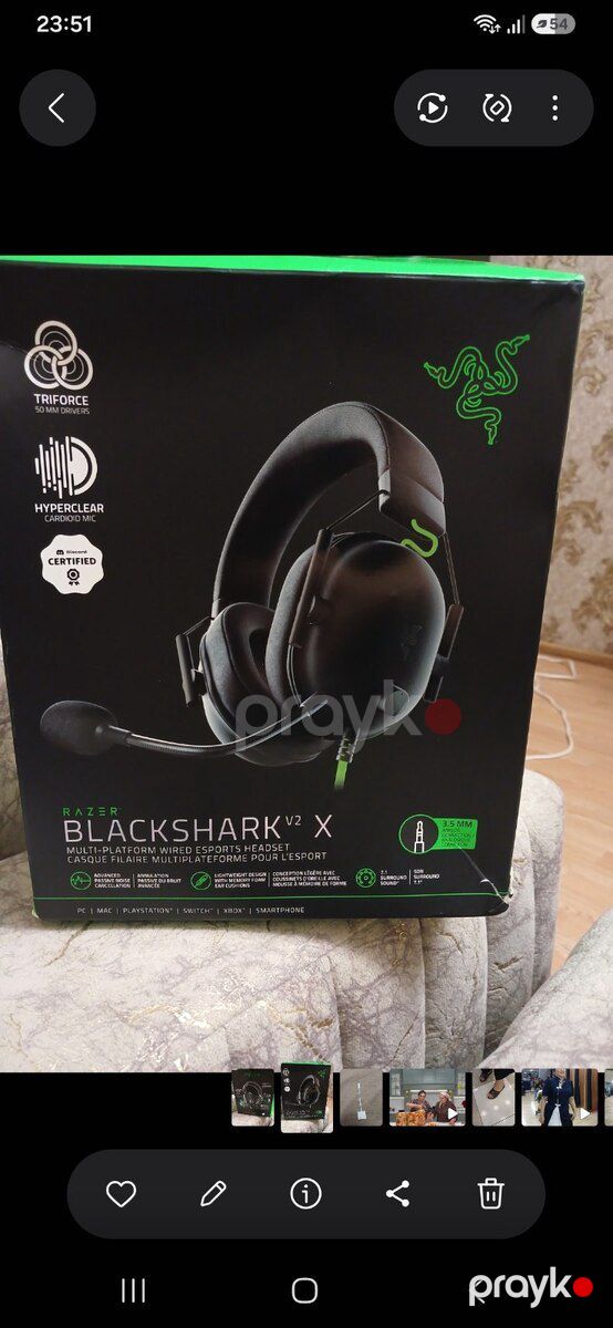 Qulaqlıq Razer BlackShark V2 X — Səs texnikası, Bakı (2)