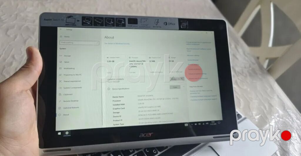 Acer Aspire Switch 10 – 2‑in‑1 planşet/noutbuk Xüsusiyyətlər: - 10.1" — Acer, Masazır (3)