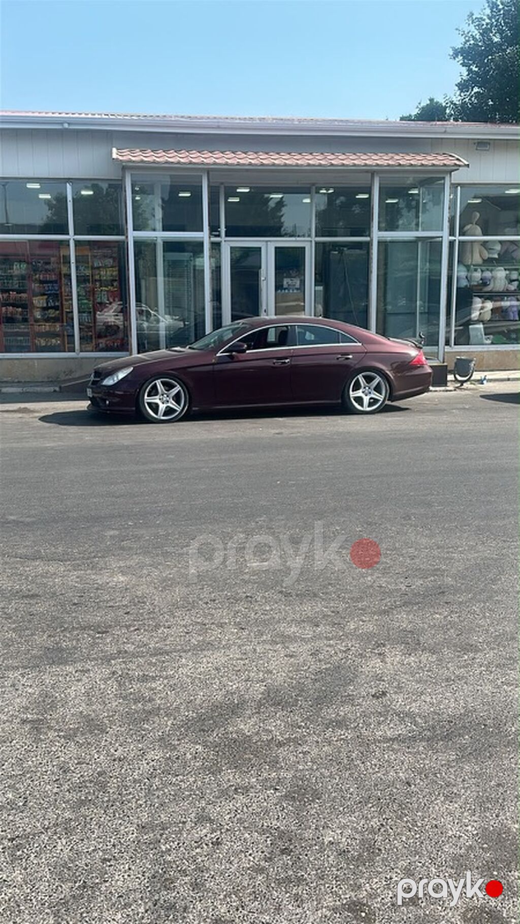 Mercedes‑Benz CLS (W219) – kupe-sedan gövdə quruluşu, tünd bordo rəng — Avtomobillər, Bakı (2)
