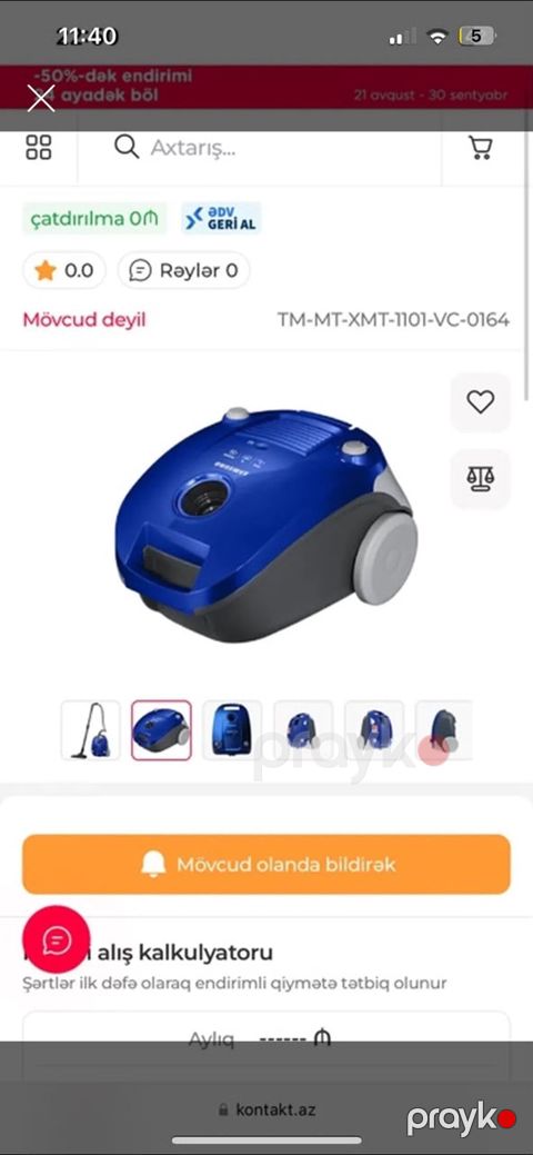 Tozsoran – TM-MT-XMT-1101-VC-0164 - Korpus rəngi: mavi/qrafit - Tip — Bakı