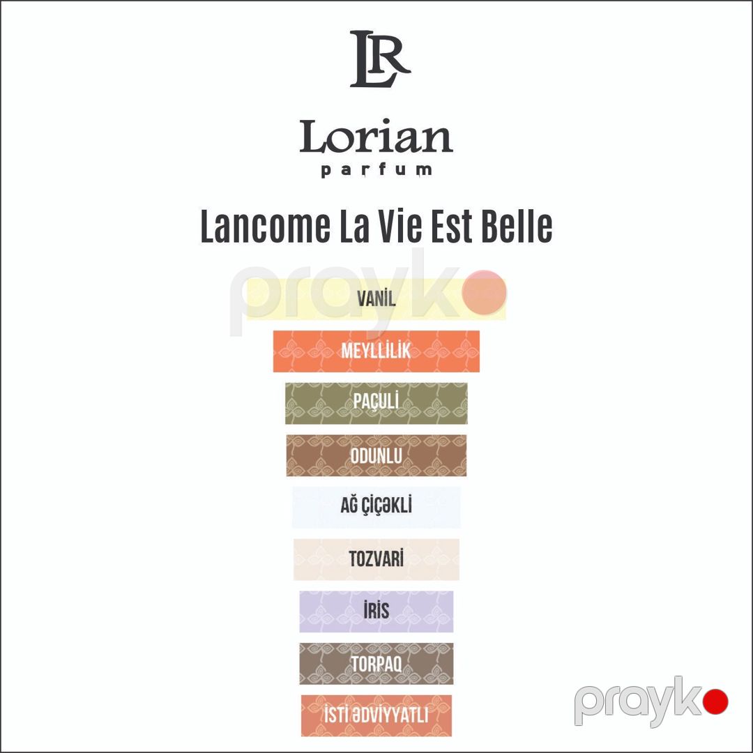 Tualet suyu La Vie Est Belle qadınlar üçün 50 ml - Lorian-597-50 — Mallar, Bakı (2)
