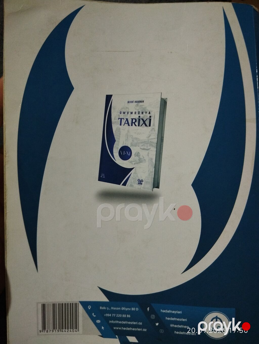 Məhsul: “Azərbaycan Tarixi” – Vı–xı siniflər üçün dərs vəsaiti — Kitablar, Bakı (3)