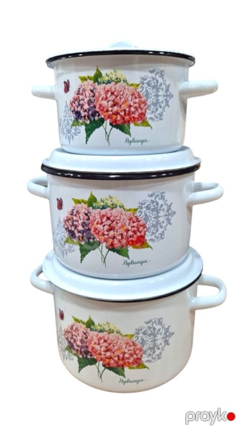 Qazan dəsti Hydranea, 1.5/2.9/4.5 l, 3 əd — Bakı