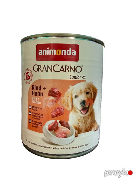 Nəm yem it balaları üçün Animonda GranCarno, mal əti və toyuq ilə, 800 q — Bakı