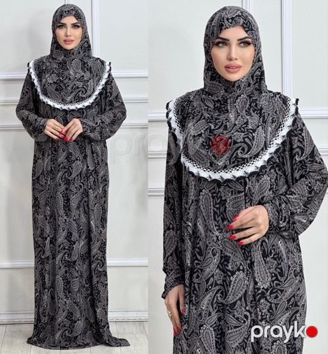 Qadın dini geyimi, qara, trikotaj, ölçü 5XL — Bakı