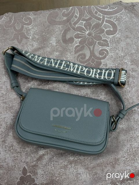 Emporio Armani qadın çiyin çantası - Rəng: boz-yaşıl (sage/grey-green — Bakı