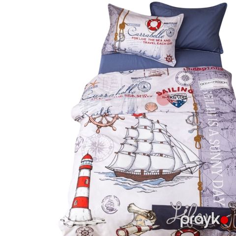 Yataq dəsti Carrabelle, yorğan üzü 160x220 sm, mələfə 180x260 sm, yastıq üzü 50x70 sm, birnəfərlik, pambıq — Bakı