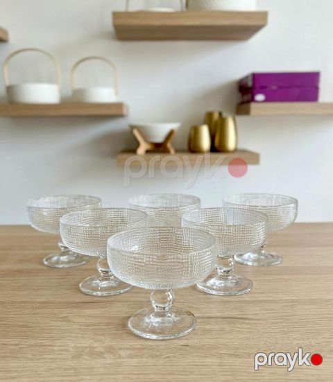 Dondurma qabı dəsti NT05, şüşə, 300 ml, 6 əd — Bakı