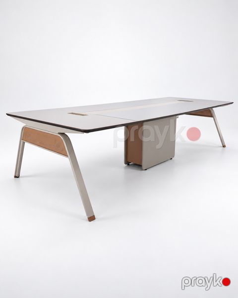 Ofis masası LM61, MDF, qəhvəyi, 120x320x75 sm — Bakı