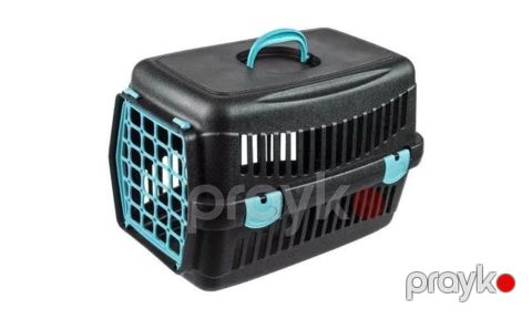 Pişiklər və itlər üçün daşıma çantası, qara/mavi, plastik, 48.5x32.5x32.5 sm — Bakı