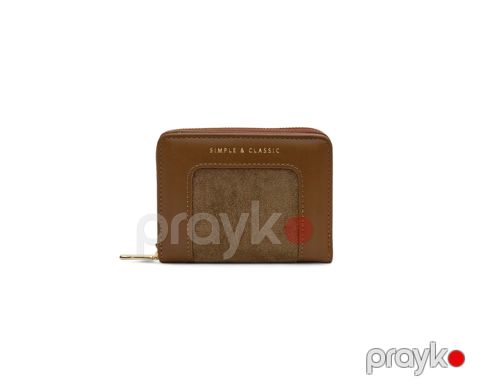 Portmone Yadas, qəhvəyi, poliuretan, 9x12 sm — Bakı