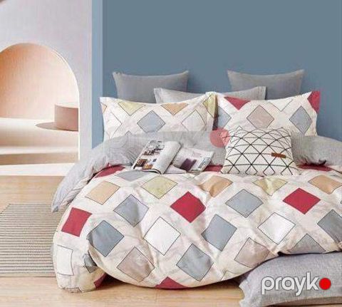 Yataq dəsti Annaberry, mələfə 240x260 sm, yorğan üzü 200x220 sm, yastıq üzü 50x70 sm 2 əd, ikinəfərlik, polikotton - Annaberry 228 — Bakı