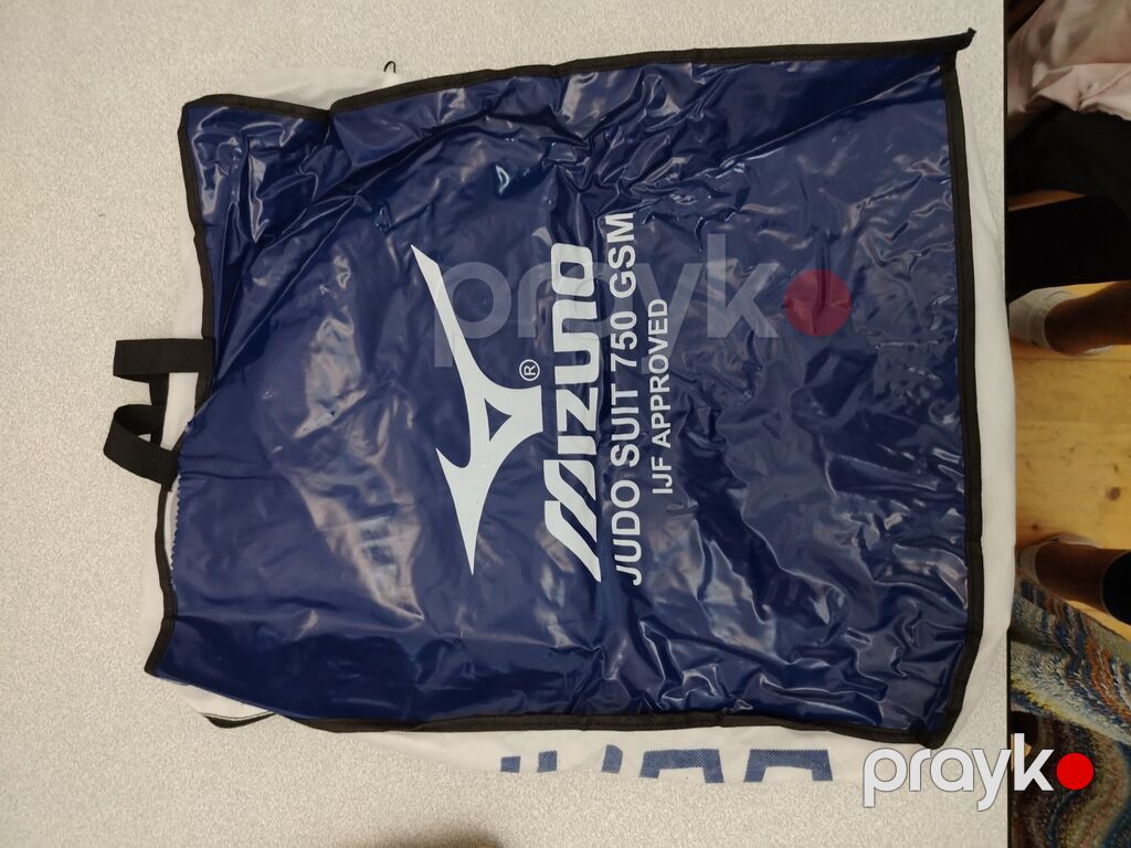 Mavi rəngli cüdo kimono dəsti - Brend: Mizuno (loqolu) - Dəst: yuxarı — İdman geyimi, Xırdalan (6)