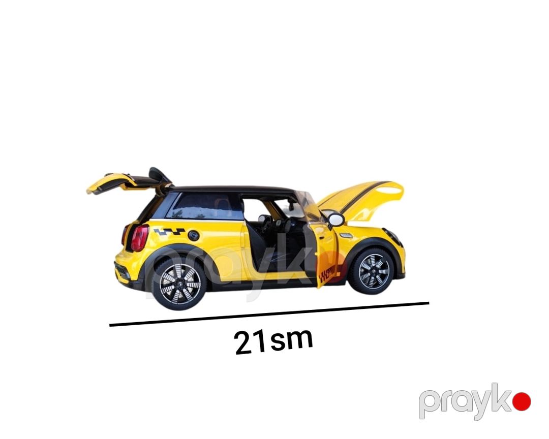 Oyuncaq avtomobil Mini Cooper 1:18, dəmir, sarı — Mallar, Bakı (3)