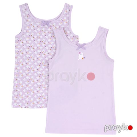 Qızlar üçün 2 ədədli mayka dəsti Chicco 9102960000000-12, yasəməni, pambıq/elastan, ölçü 4 yaş — Bakı