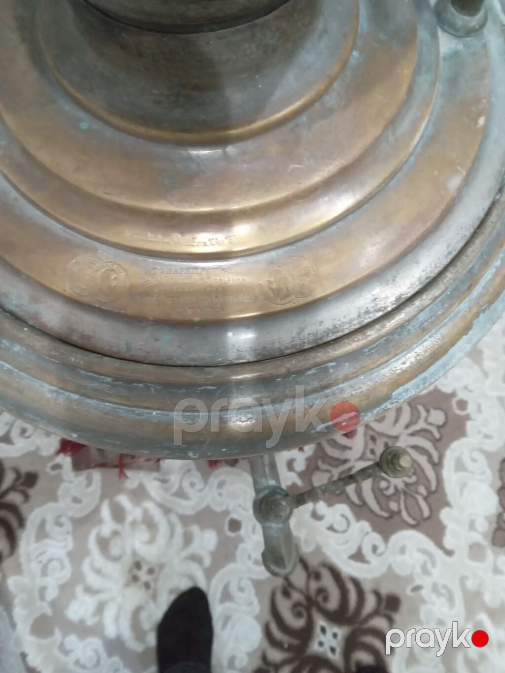 Məhsul: Köhnə tip kömür işləyən samovar Təsvir: - Material: Latun — Samovarlar, Bakı (6)