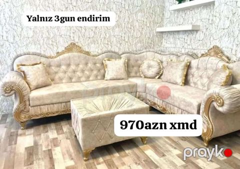 Klassik üslubda L formada künc divan dəsti. Xüsusiyyətlər — Bakı