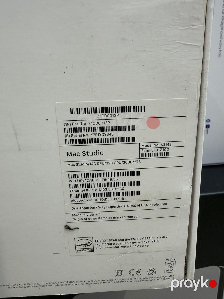 Apple BTO Mac Studio Apple 14C M4 Max 36GB 2TB SS — Noutbuklar, Bakı (2)