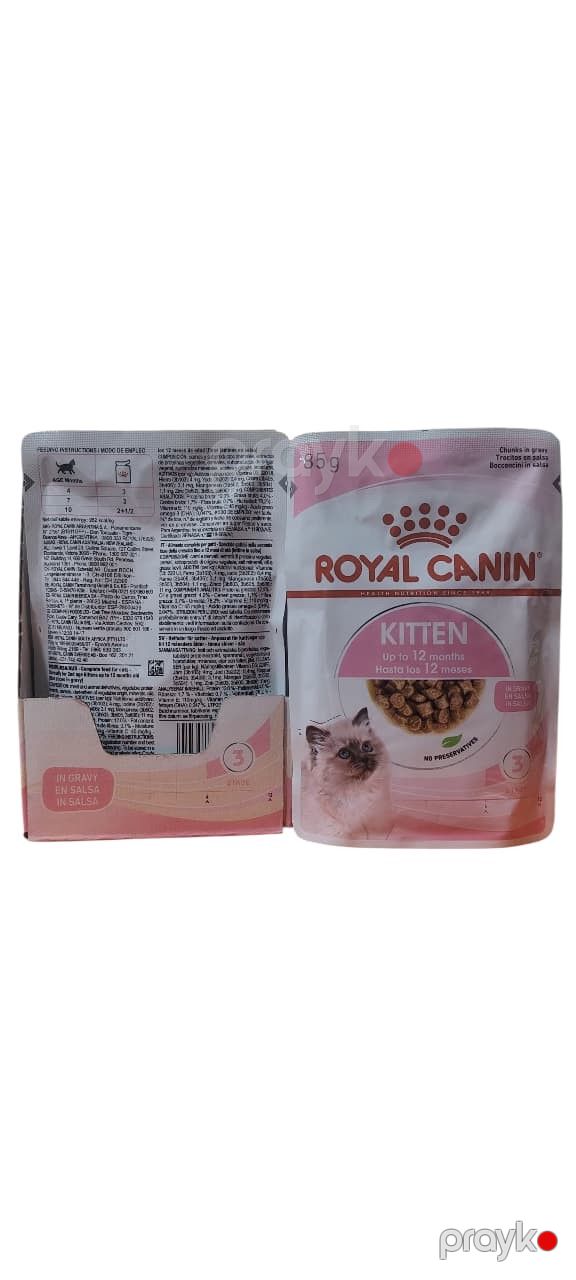 Nəm yem Royal Canin Kitten 4 aydan 12 aya qədər olan bala pişiklər üçün nəzərdə tutulub, 85 q — Mallar, Bakı (2)