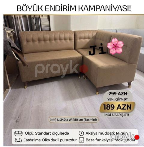 Künc divan – baza funksiyalı - Model: Künc oturma dəsti (L formalı) — Bakı