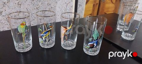 Stəkanlar, rəng - Qızılı, Şüşə, 6 ədədli dəst, 300 ml — Salyan