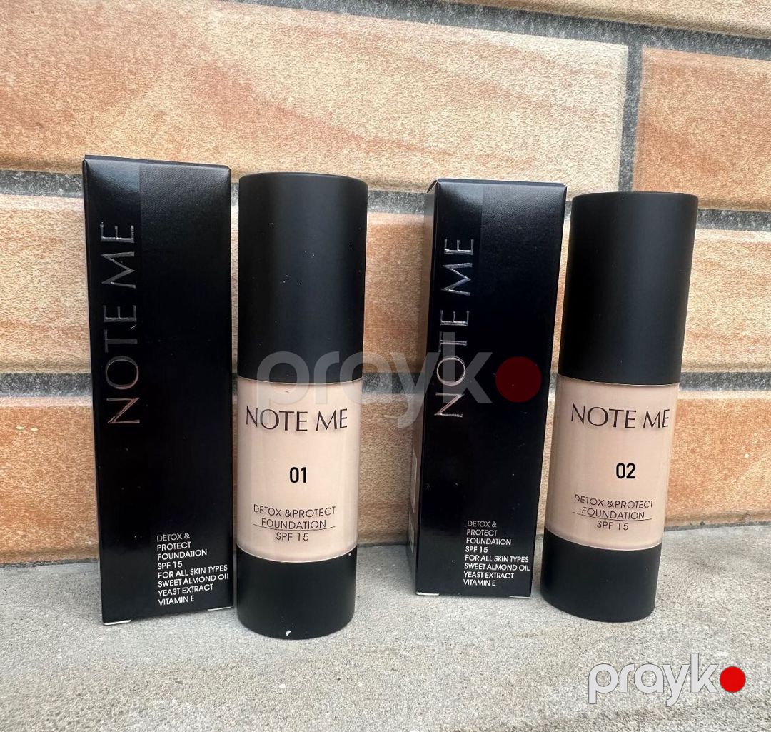 Tonal krem Note Detox & Protect 02 Beige SPF15 35 ml — Mallar, Bakı