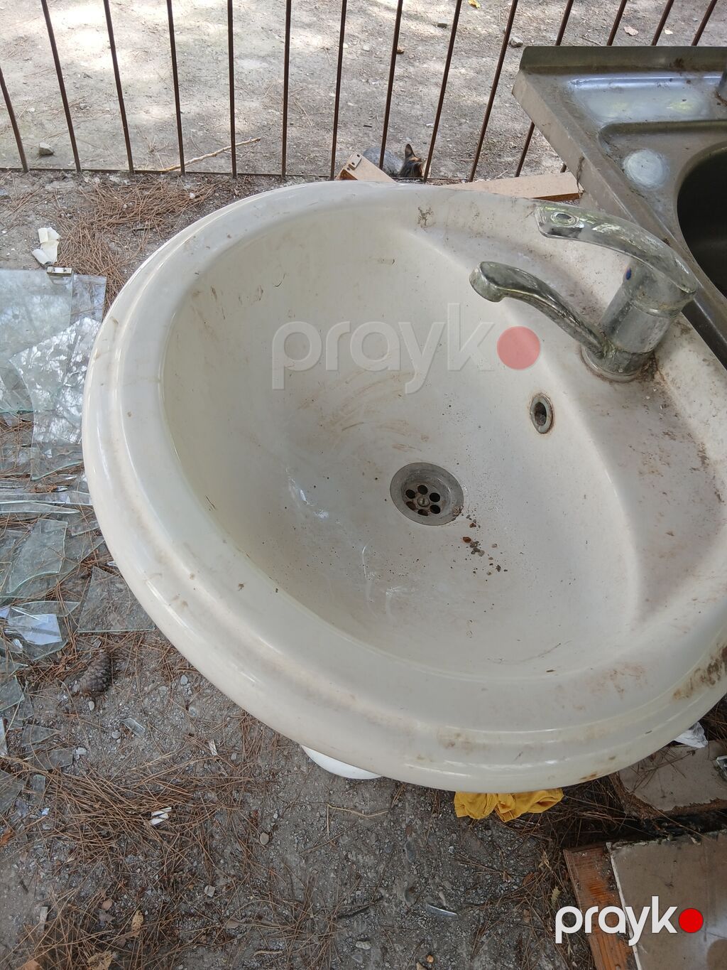 Pedestal tipli vannа otağı lavabosu - Material: keramika - Rəng: ağ — Lavabolar, Bakı (2)