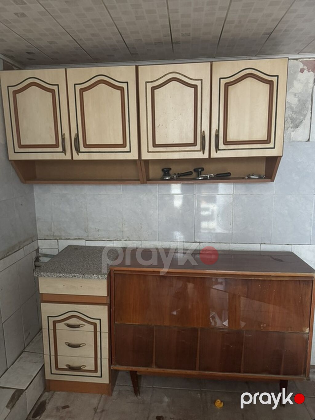 Mətbəx dolabı dəsti - Üst dolablar: 4 qapılı asma modul, alt — Mətbəx mobilyası, Masazır (2)