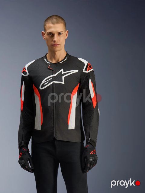 Motosikl gödəkcəsi Alpinestars T-GP Air Jacket 1030, poliester, qara/narıncı/ağ, ölçü XL — Bakı