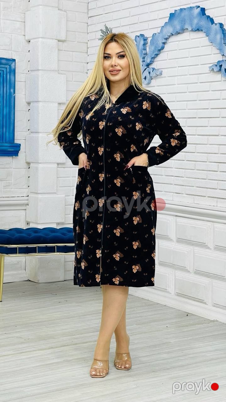 Ev xələti, qara, velür, ölçü 6XL — Mallar, Bakı (3)